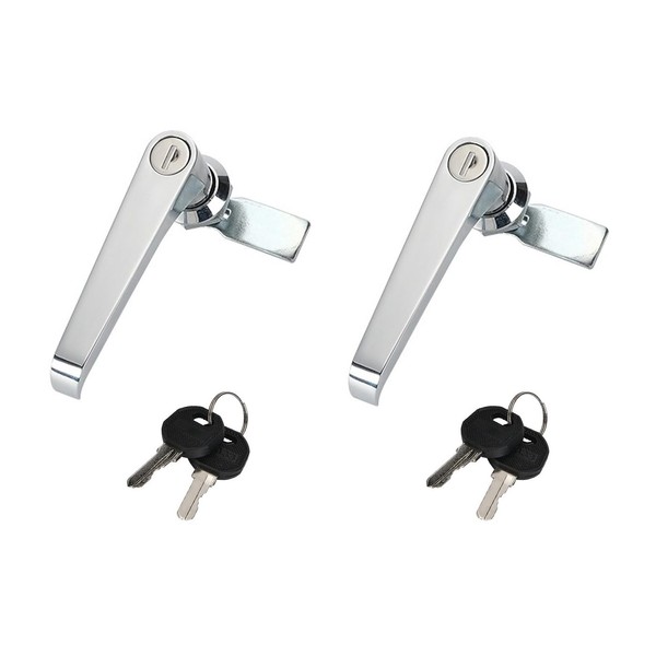 2Pcs Chrome Zinc Alloy Handle Cabinet Cabinet Locks, switchgear, Control