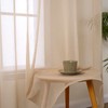 MIULEE 2 Panels Beige Semi Sheer Window Curtains Elegant Grommet