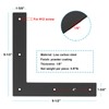 6 Pack 9-1/2" Black Flat L Bracket Corner Brace, Mending