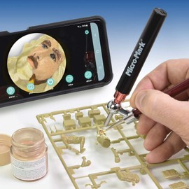 Micro-Mark BrushCam provides 10X magnification focused at the tip of your paintbrush