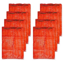 8 Pack Onion Storage Bag, 21” x 32” Reusable Produce Bags Carrots Potato Vegetables Mesh Bags for Garden Farm, Holding Up to 60 lbs (Red)