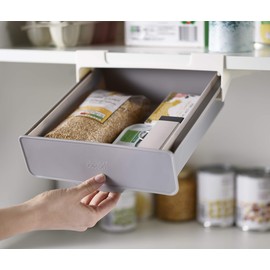 Joseph Joseph CupboardStore Under Shelf Drawer Kitchen Cupboard Storage Organiser, Space Saving, Grey