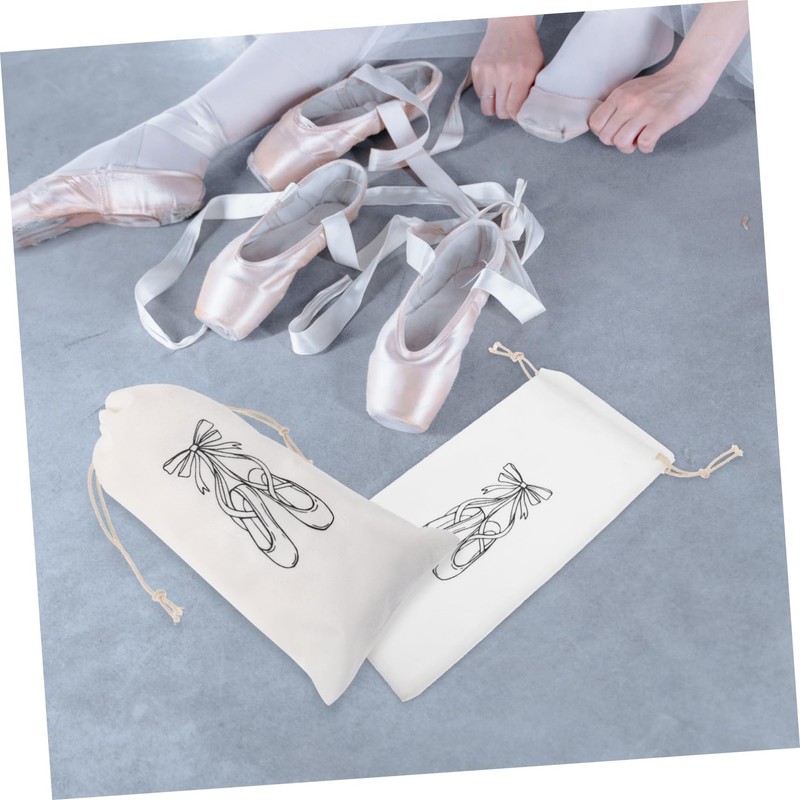 3 Pcs Ballet Shoes Drawstring Bags Lightweight Dance Shoe Storage