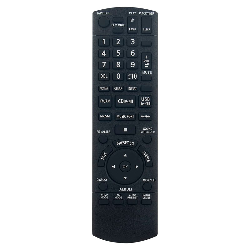 VINABTY N2QAYA000008 Remote Control Replaces Panasonic CD System N2QAYA000008 RX-D55