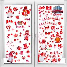 HOWAF Happy Canada Day Party Decorations Window Clings, Maple Leave Window Stickers for 1th of July Canadian National Day Party Supplies, July 1 Canada Flags Static Decals for Canada Day Celebration Window Decor