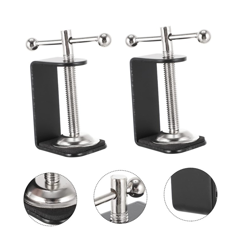 Outanaya 2Pcs C Clamp Table Mounting Clips Durable Retaining Clips