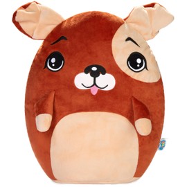 SQUISHBRUBIES Hugo the Dog - 35 cm Cuddly Toy - Super Soft Plush Stuffed Toy - Plush Toy for Cuddling, Gift and Collecting - Brown