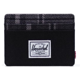 HERSCHEL 10360-05679 Charlie RFID Black/Grayscale Plaid Unisex - Adult One Size, Black/Grayscale Plaid, Wallet, Black/Grayscale Plaid, purse