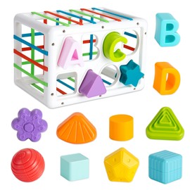 Wisplye Toy Baby from 6 Months 1 2 3 Years Children Montessori Motor Skills Sensory Learning Toy Shape Sorting Game Educational Toy Gifts Toddlers Boys Girls