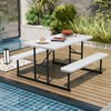 Giantex Picnic Table Bench Set for 4 People, 4.5FT Outdoor