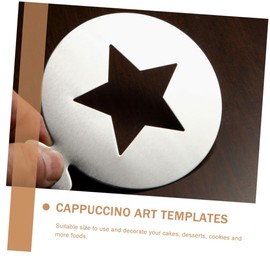 SHOWERORO Stainless Latte Art Molds Heart Star Stencils Latte Coffee Accessories for Decorative Desserts