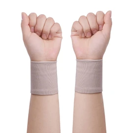 CINECE Wristband, Sweat Absorbent, Quick Drying, Antibacterial, Deodorization, Sports Band, Wrist Band, Sweatproof, Autumn, Winter, Solid, Breathable, Good Elasticity, Wrist Protection (3.1 inches (8 cm), Beige)