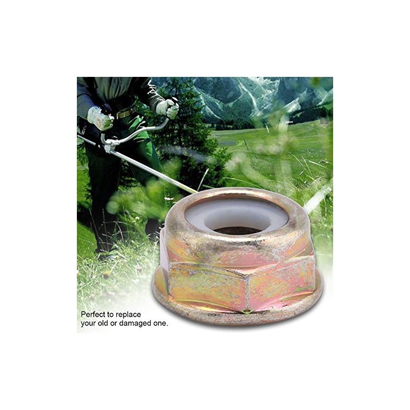 TOPINCN M10X1.25 Flange Nut, Metal Universal Left Hand Thread Blade