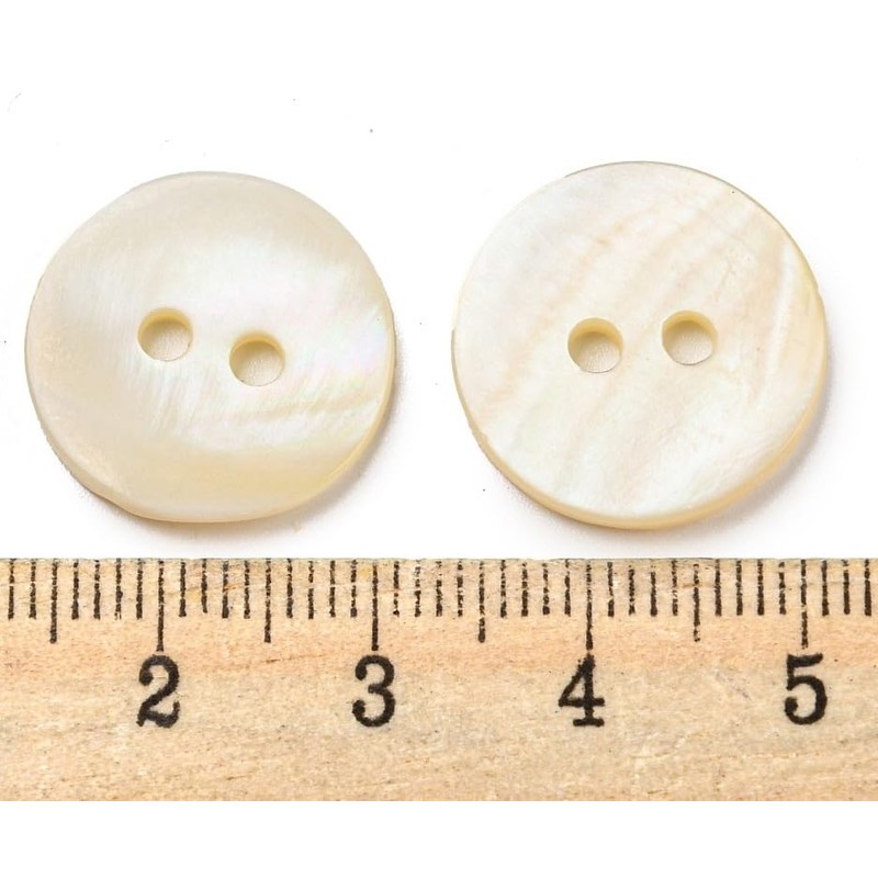 10 Elegant Shell Buttons 18 mm (1.8 cm) Shell Colour