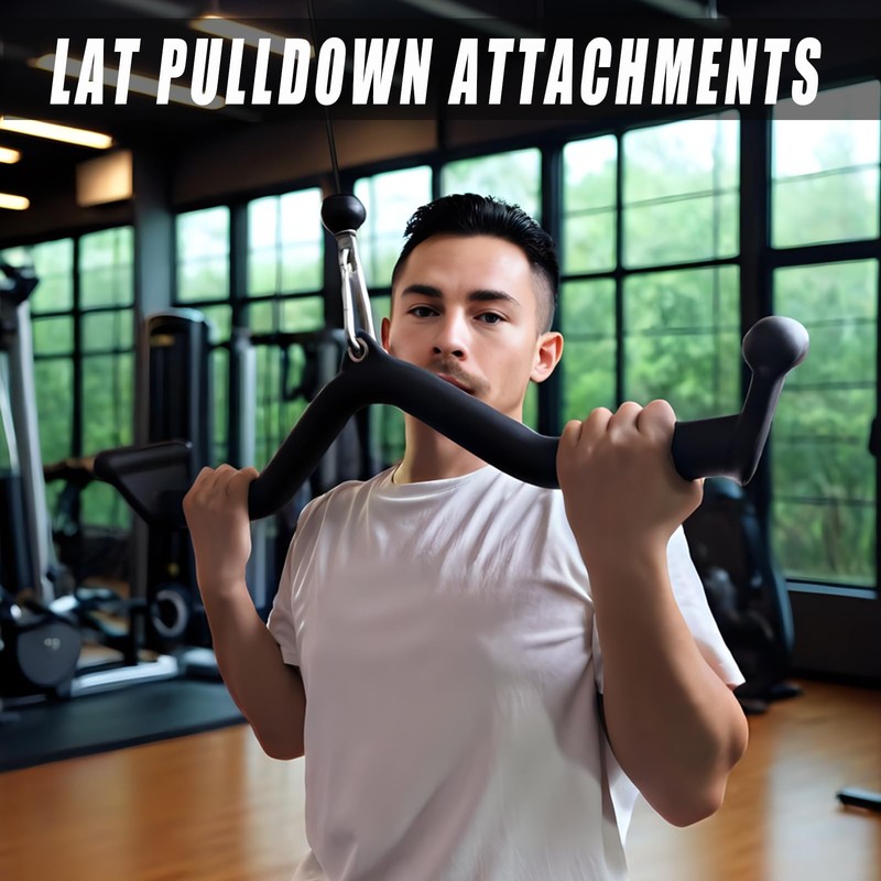 BLUSLM Lat Pull Down Bar T bar Row Attachment，V Bar