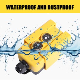 Shengbowi Kran Hängesteuerungsschalterkasten aus ABS für diverse Hebeanwendungen mit zuverlässiger Fernbedienung und einfachen Drucktasten für Kippanhänger Hydraulikpumpe