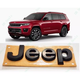 Grand Cherokee 1PC Matte Black Front Hood Jeep Emblems Badge 2021+ Jeep Grand Cherokee WL/WK