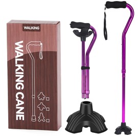 YOKABOZE Walking Cane - Foldable, Adjustable, Collapsible Walking Canes for Men Women, with Travel Bag | Walking Sticks for Seniors & Adults Canes Walking (Purple)