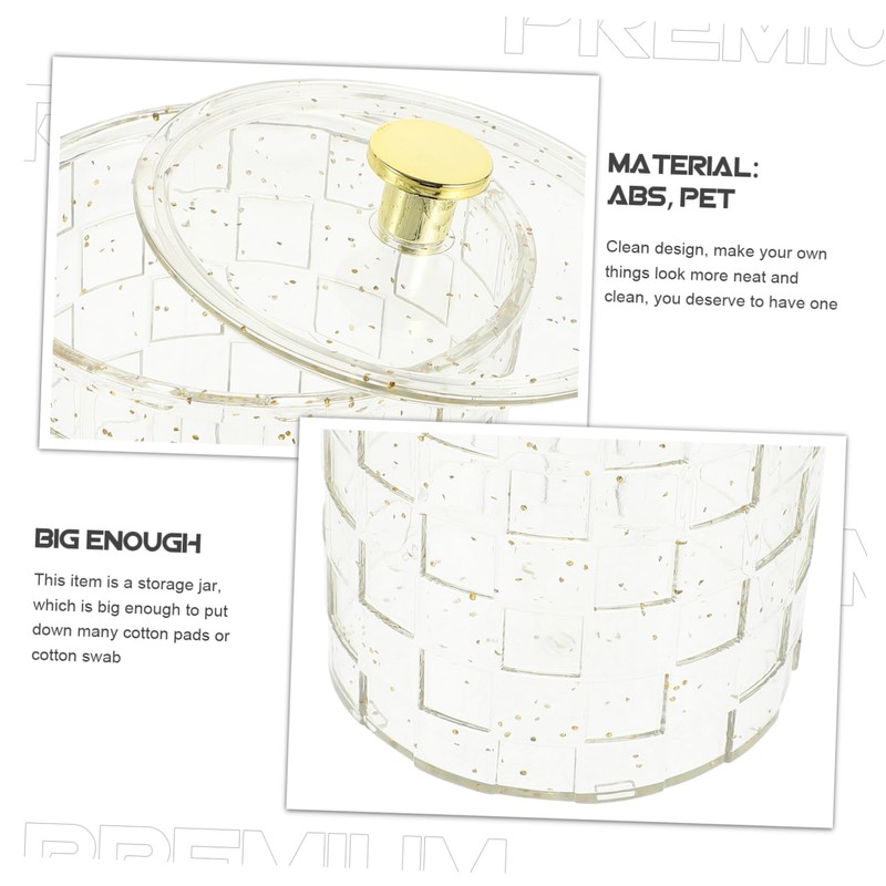 Ciieeo Cotton Swab Storage Case Container Makeup Cotton Organizer Box