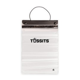 Tossits Disposable Car Trash Bag Hanging (White, 3 Pack, Set of 7) - Leak-Proof, Smell-Proof Automobile Trash Container, Eco-Friendly, Thick, Large 12x15 Car Trash Bin with Sturdy Header Board