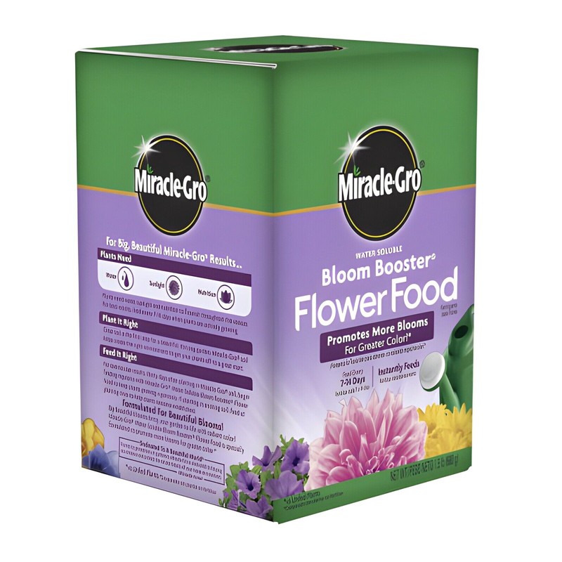 Miracle-Gro Water Soluble Bloom Booster Flower Food, 1.5 lb., For