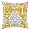 HWY 50 Decorative Throw Pillows Covers Embroidered Yellow and Light