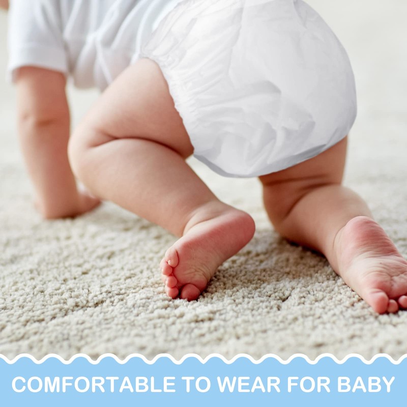Funtery 12 Packs Waterproof Plastic Pants for Toddlers Reusable Diaper