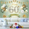 60th Birthday Banner Women Men Decoration Green Gold 60 Background