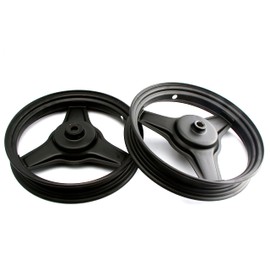 SUNQIAO PW50 Rim Kit, Front and Rear Rim Kit for yamaha PY50 PW50 PeeWee Y-Zinger 50 Kid Bikes (Black)