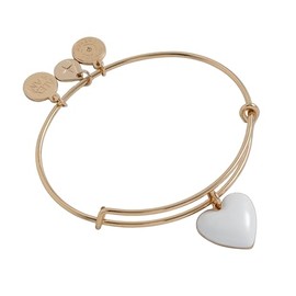 Alex and Ani Enamel Heart Charm Bangle