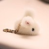 Rabbit Premium Mink Fur Charm Lanyard Bag Charm Keychain, Mink