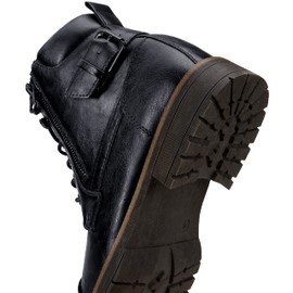 Vostey Men's Boots Black Boots for Men Casual Boots Motorcycle Combat Ankle Dress Boots Mens (BMY678A Black 11.5)