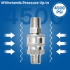 Elesunory 4 Set NPT 3/8 Inch Pressure Washer Coupler, Quick