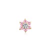 Tiny Pink Cubic Zirconia Flower Helix Cartilage Ear Lobe Piercing