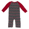 KicKee Pants Little Boys Print Long Sleeve Raglan Romper -