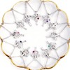 Sears p5257 Necklace, Cross Heart, Diamond & Birthstone, Silver, Silver,