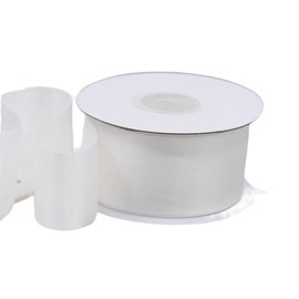 Luuao 1 1/2 Inch Double-Faced Bright White Satin Ribbon, 50 Yards Fray-Resistant Craft Ribbon for Gift Wrapping, Floral Bouquets, Wedding Decorations， DIY Projects