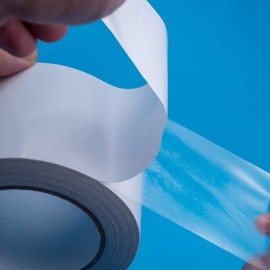 ELK Anti Cat Scratch Tape - Cat Training Tape - 100% Transparent Clear Double Sided Scratch Deterrent Furniture Protector for Couch, Carpet, Doors, Pet & Kid Safe - Includes Pet Grooming Glove