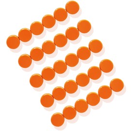 ZDZBLX 30 Pack Magnets, Fridge Magnets Colourful Whiteboard Magnets, Strong Magnet, Small Magnets Strong, Round Magnets for Crafts, Mini Magnets for Whiteboard, Fridge, Home, School, Office,(Orange)