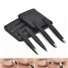 4-Piece Beauty Tool Set: Hair Ingrown & Eyelash Tweezers 4-Piece Tweezer Pouch Set