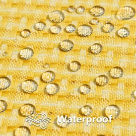 Kevin Textile Outdoor Waterproof Throw Pillow Covers Pack of 2 Farmhouse Decorative Cushion Covers for Garden Patio Tent Balcony Bench Couch Sofa 12x20 Inch, Yellow