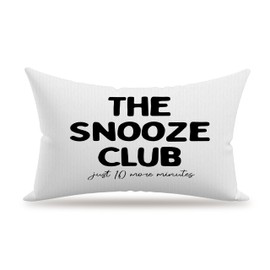 XUISWELL The Snooze Club 12x20 Pillow Cover, Trendy Accent Decorative Throw Pillows Cover for Bed Bedroom Decor