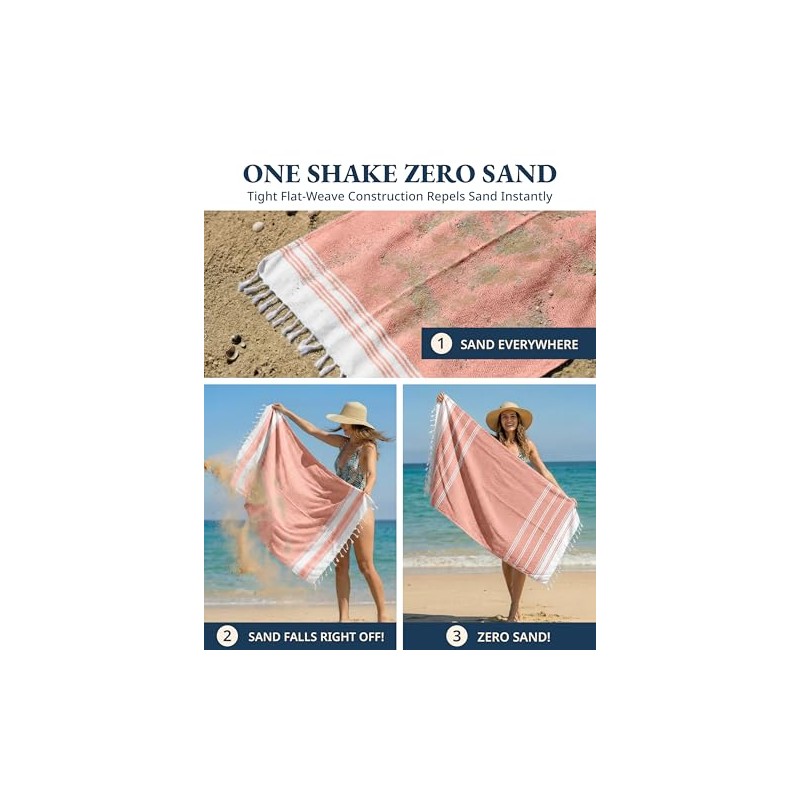 Lane Linen 6-Pack Oversized Quick-Dry Beach Towels