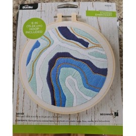 Bucilla Geode Stamped Embroidery Kit with 6 Inch Hoop 49321E