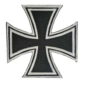 baum-m gmbh Iron Cross Patch Large 7.5 x 7.5 cm