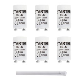 Fluorescent Light Starter, 6Pcs Starter for Fluorescent Light, Fluorescent Light Fittings for Fluorescent Tubes Lamps and Fluorescent Lights