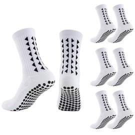OnseToday 3 Pairs Non Slip Football Socks, Football Grip Socks for Men, Soccer Socks with Rubber Dots for Yoga Running Hiking