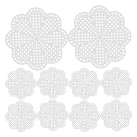 Operitacx Mesh Plastic Canvas Kit, 10 PCS Flower Shape Cross Stitch Plastic Canvas Tools Plastic Sheets Embroidery Craft Knit Tools