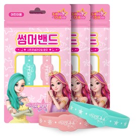 ATEX Artex Secret Jouju Summer Scent Mosquito Band 2p, mixed colors, 3 pieces / 아텍스 시크릿쥬쥬 썸머향 모기밴드 2p, 혼합색상, 3개