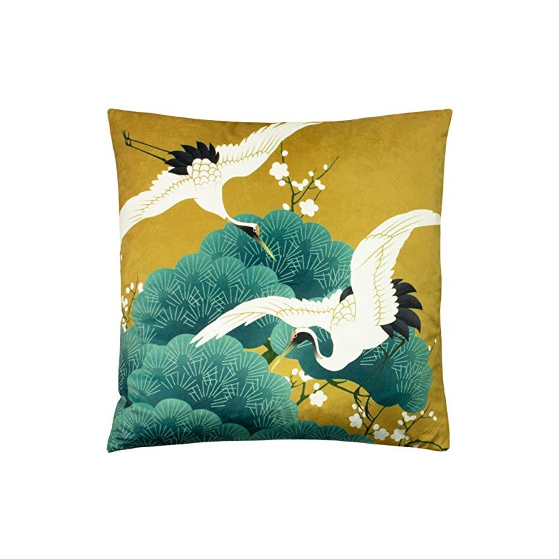 Paoletti Kensho Cushion Cover, Gold, 50 x 50cm